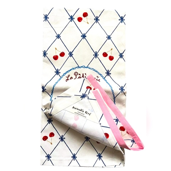 Anthropologie Natalie Lete Cupcake Dish Towel Cherry Printed Multi-Color NWT - Picture 5 of 6
